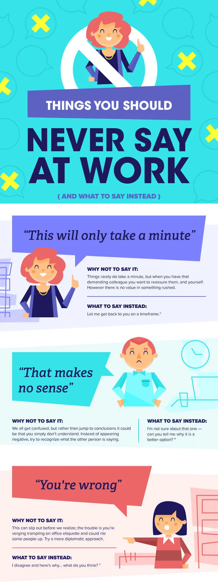 Phrases You Should Never Say At Work