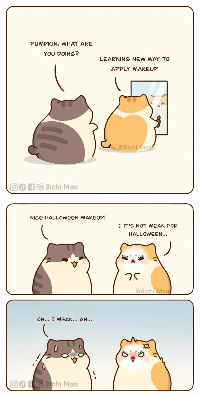 19 Wholesome Comics By Olive Yong Showing The Sweet And Naughty Side Of Chubby Cats
