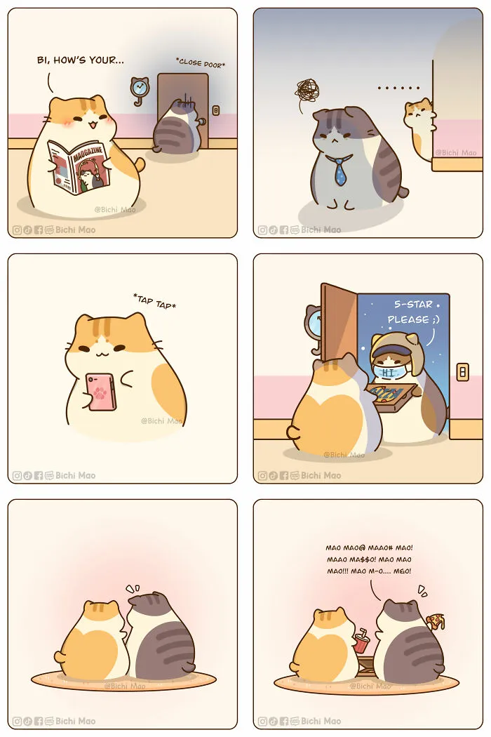 19 Wholesome Comics By Olive Yong Showing The Sweet And Naughty Side Of Chubby Cats