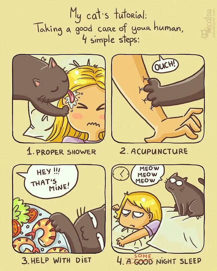 30 Comics Perfectly Depicting Hilarious Cat Antics, By This Artist From Tallinn