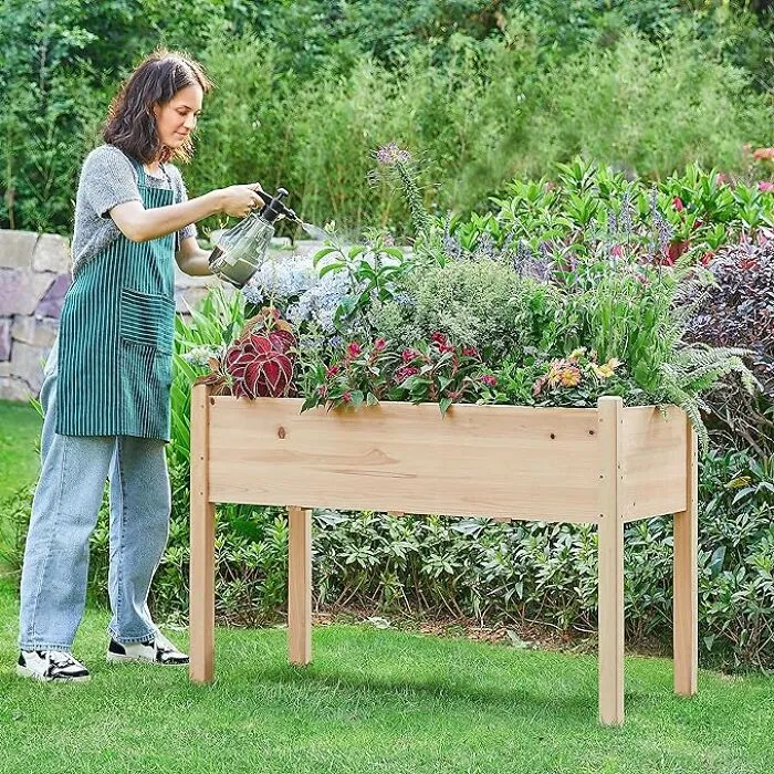 Grow Your Garden Upwards: The <span Style="Font:inherit;color:#d74b1f;"> Elevated Wooden Planter Box </Span> - Transform Your Gardening Game
