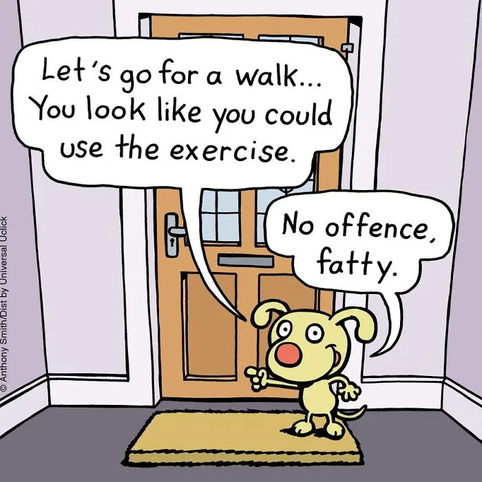 Artist Makes 30 Hilarious One-Panel Comics About A Cute Dog And His Daily Dilemmas