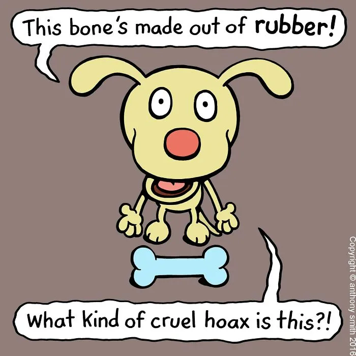 Artist Makes 30 Hilarious One-Panel Comics About A Cute Dog And His Daily Dilemmas