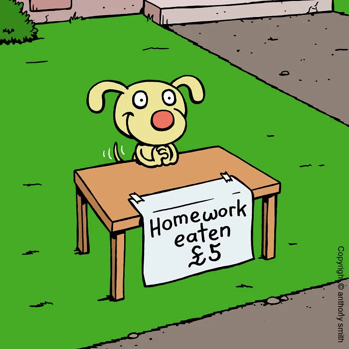 Artist Makes 30 Hilarious One-Panel Comics About A Cute Dog And His Daily Dilemmas