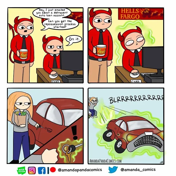 30 Hilarious Comics Depicting Ordinary Situations With A Chaotic Twist By Artist Amanda Panda