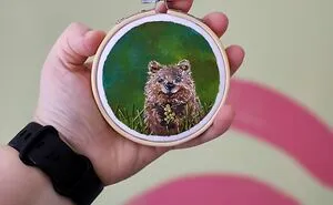 I Combine Painting And Embroidery To Make Mixed-Media Animal Artworks (10 Pics)