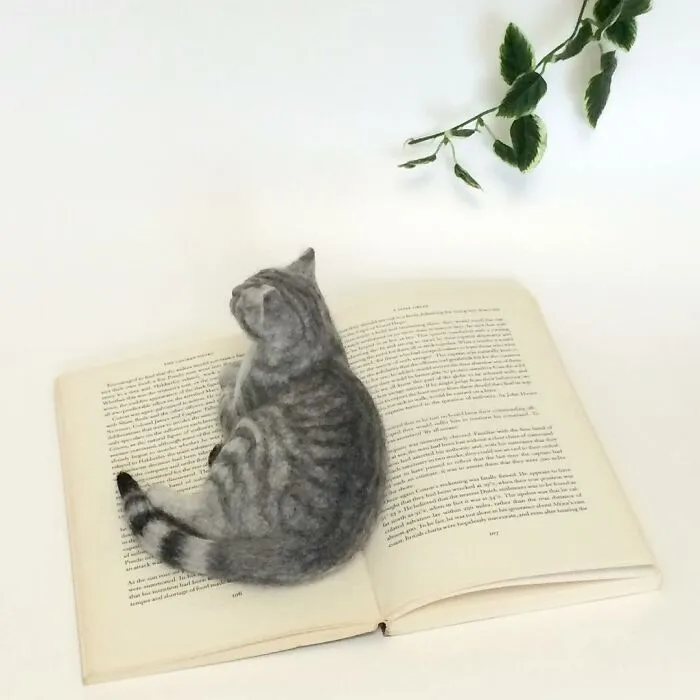 This Japanese Artist Creates Realistic Cats With Needle Felting, And Here's The Result (27 Pics)