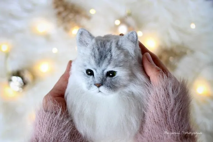 This Japanese Artist Creates Realistic Cats With Needle Felting, And Here's The Result (27 Pics)