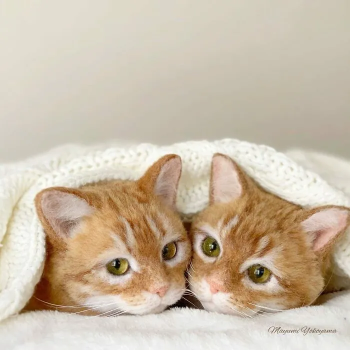 This Japanese Artist Creates Realistic Cats With Needle Felting, And Here's The Result (27 Pics)