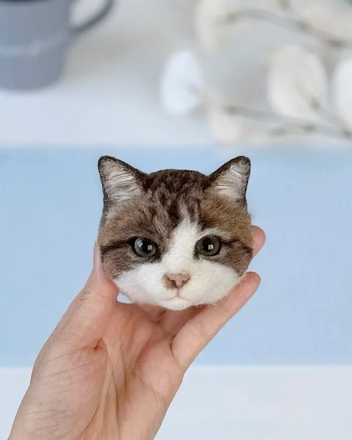 This Japanese Artist Creates Realistic Cats With Needle Felting, And Here's The Result (27 Pics)