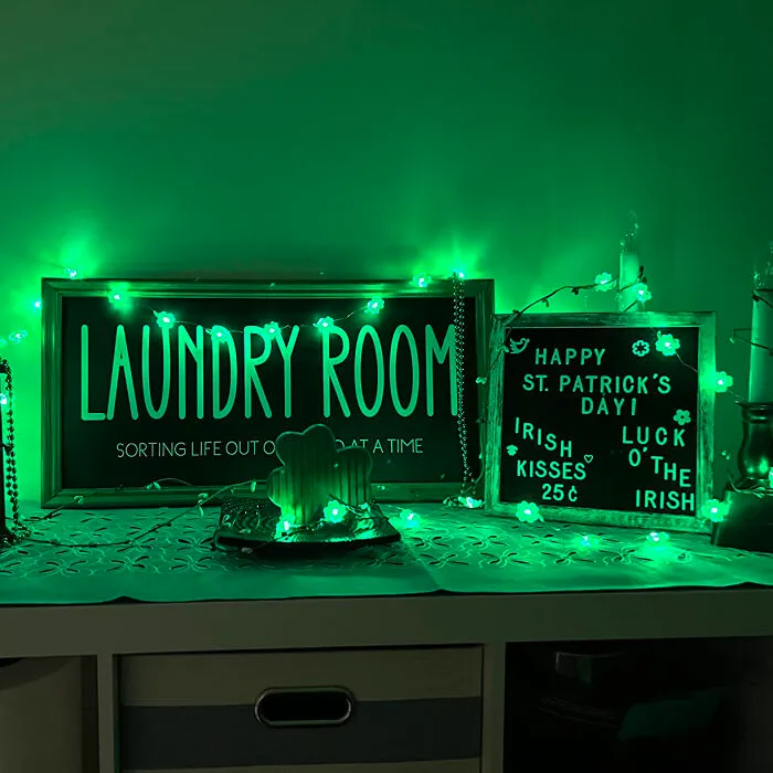 Light Up Your Luck With <span Style="Font:inherit;color:#d74b1f;"> Dazzling Shamrock String Lights </Span>