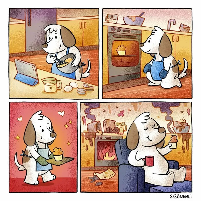 Funny And Wholesome Comics Depicting The Daily Life Of A Dog In A Human Way By This Artist (30 Pics)