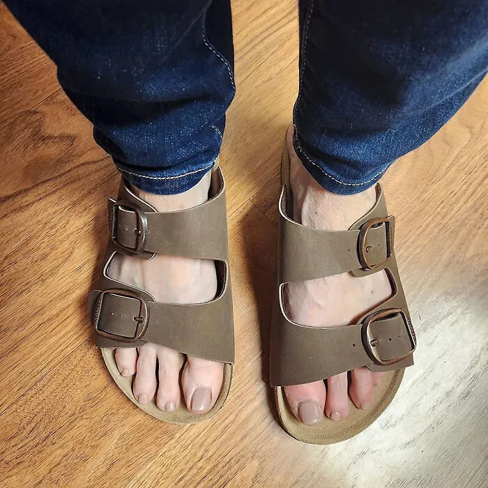 Say Goodbye To Uncomfortable Shoes With The Fitory <span Style="Font:inherit;color:#d74b1f;"> Leather Flat Sandals </Span> - Traveling Footwear Made Eeasy!