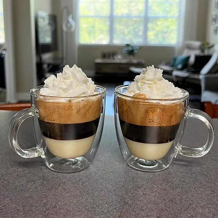 Sip In Style: Savor <span Style="Font:inherit;color:#d74b1f;"> Double Wall Insulated Glasses </Span> - Elevate Your Coffee Or Tea Experience!