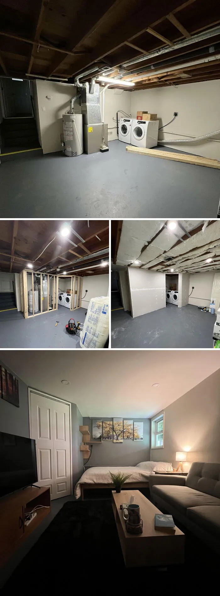 Turned Basement Into Bedroom