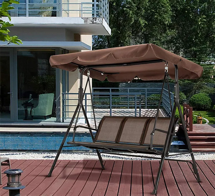 <span Style="Font:inherit;color:#d74b1f;"> A 3-Person Patio Canopy Swing Chair</Span> That's Durable, Adjustable And Perfect For Those Chill, Swing-Back-And-Forth Kinda Days