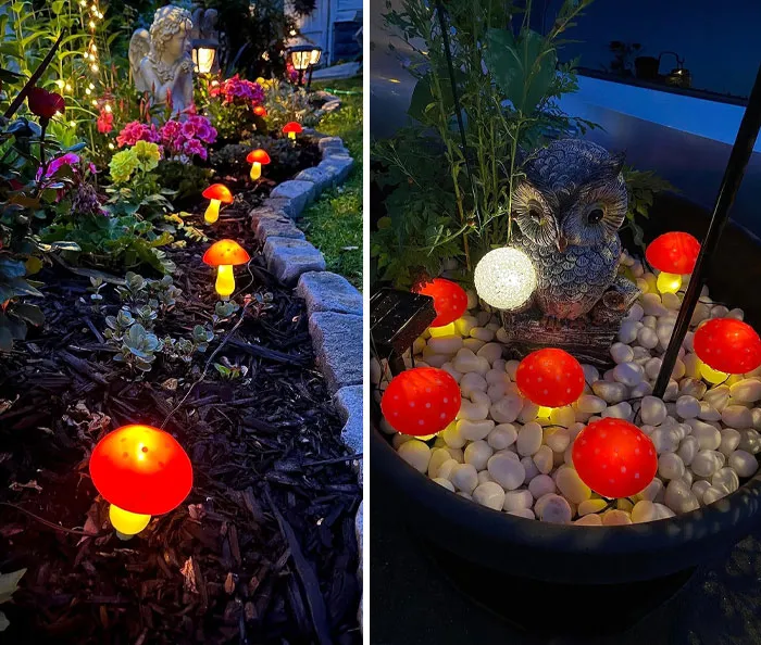 <span Style="Font:inherit;color:#d74b1f;"> Mushroom Solar Lights</Span> That'll Transform Your Backyard Into A Whimsical Wonderland Every Night