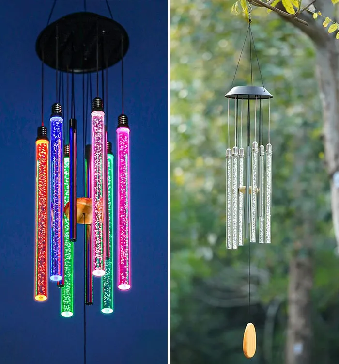 Add Magic To Your Garden With These <span Style="Font:inherit;color:#d74b1f;"> Solar Wind Chimes</Span> That Change Color And Create Soothing Sounds