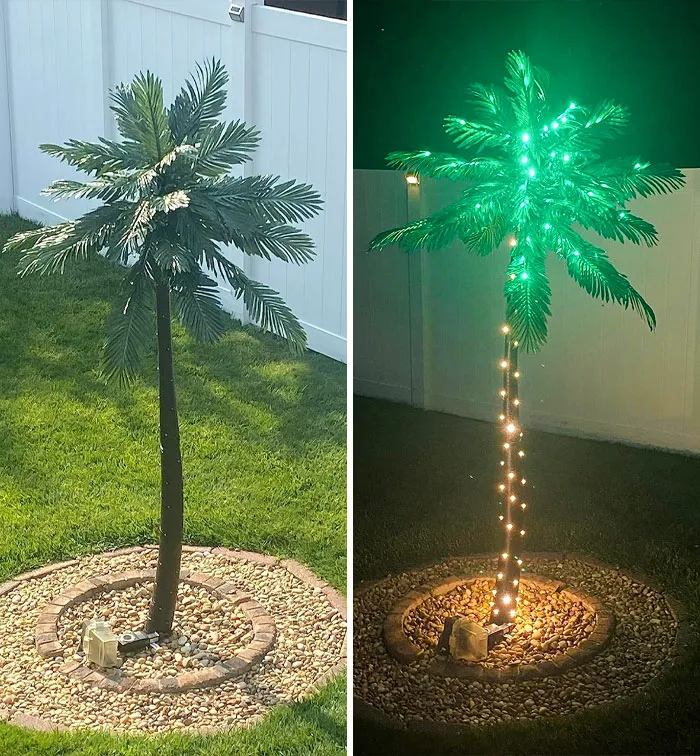 Bring Tropical Vibes To Your Backyard With <span Style="Font:inherit;color:#d74b1f;"> The Mesmerizingly Lit Lightshare Artificial Palm Tree</Span> - Your Perfect Summer Night Companion!