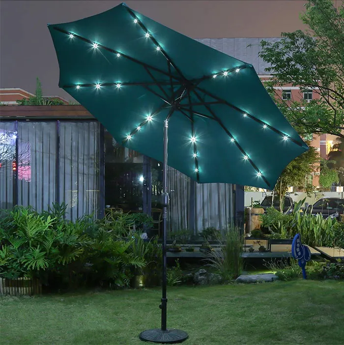 <span Style="Font:inherit;color:#d74b1f;"> A Solar LED Patio Umbrella</Span> To Add That ~Glow~ To Your Evenings And Some Sun-Shield During The Day