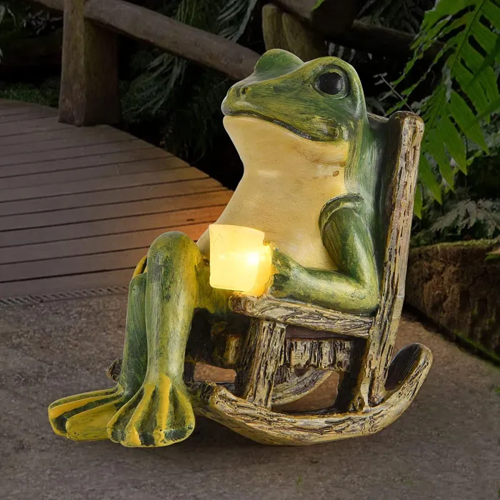 Leap Into The Season With This <span Style="Font:inherit;color:#d74b1f;"> Funny Frog Figurine</Span> To Light Up Your Garden And Warm Your Heart
