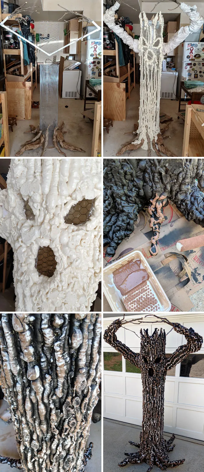 I Made A Life-Size Creepy Tree To Trick Out My Yard For Halloween