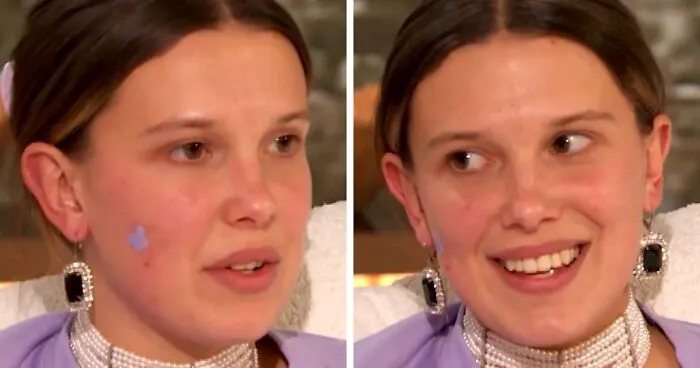 Millie Bobby Brown Ditches Makeup, Wears A Pimple Patch On The Drew Barrymore Show