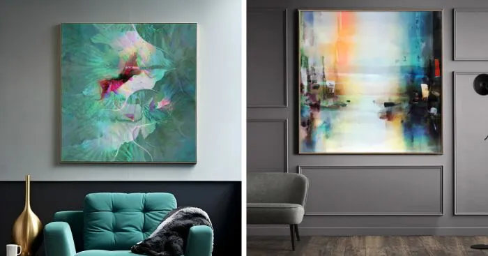 I Photoshopped My Digital Art In Modern Interior Spaces To Show What They Look Like Hung As Wall Art (11 Pics)