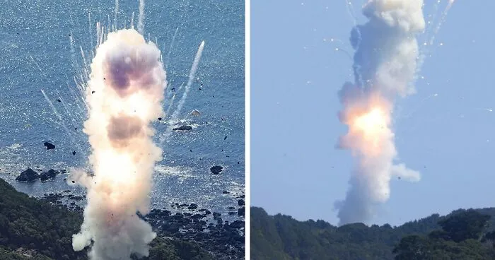 59-Foot-Tall Rocket Explodes In The Sky Just Seconds After Takeoff