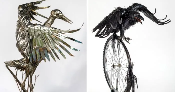 I Make Birds From Scrap Metal And Other Discarded Objects (6 Pics)