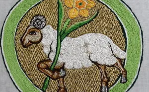 My Embroidered Medieval Bunnies And Lambs For Easter Sunday (9 Pics)