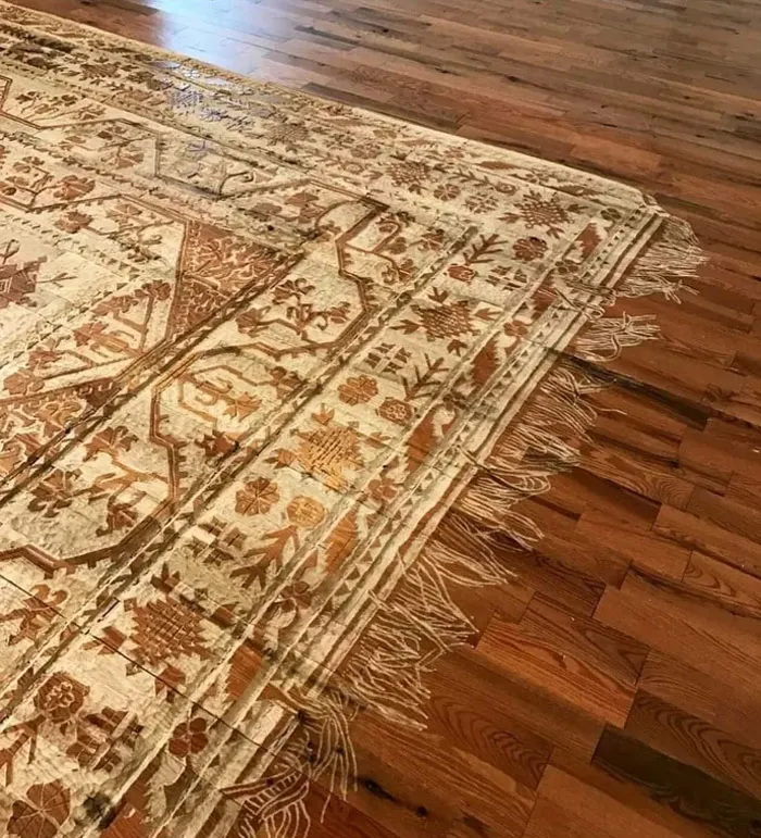 This Is Actually Carved Into A Hardwood Floor
