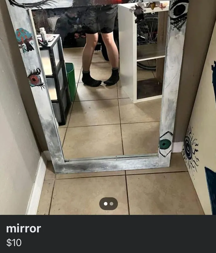 When You Need To Use The Restroom But This Mirror Won't Sell Itself