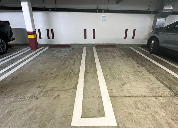 These Lines Painted On The Wall So You Can See You're In The Spot