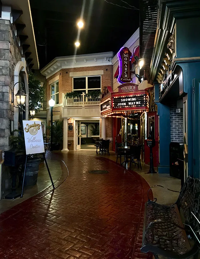 Este asilo es como un pueblo de interior. Tiene un cine y un pub