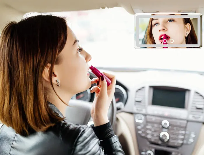 Upgrade Your Car Glam With This <span Style="Font:inherit;color:#d74b1f;"> Chic, Dimmable LED Vanity Mirror</Span> That Guarantees Perfect Makeup Application On-The-Go!
