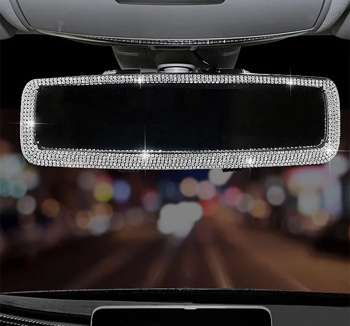 Bling Up Your Drive With This <span Style="Font:inherit;color:#d74b1f;"> Glitzy Rear-View Mirror</Span>, For Girls Who Crave Sparkle On Every Ride