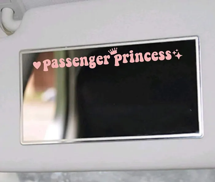 Be Your BF's 'Passenger Princess' With This <span Style="Font:inherit;color:#d74b1f;"> Cheeky Car Rearview Mirror Window Sticker</Span> That Screams Cute & Fun!