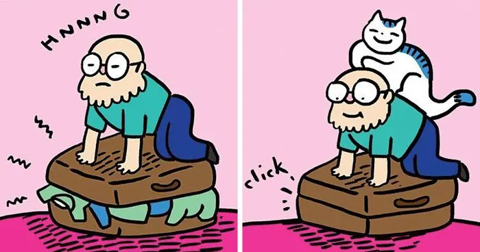 "I Think Everyone Loves Cats": 28 Adorable Comics By Rob Van Barneveld (New Pics)