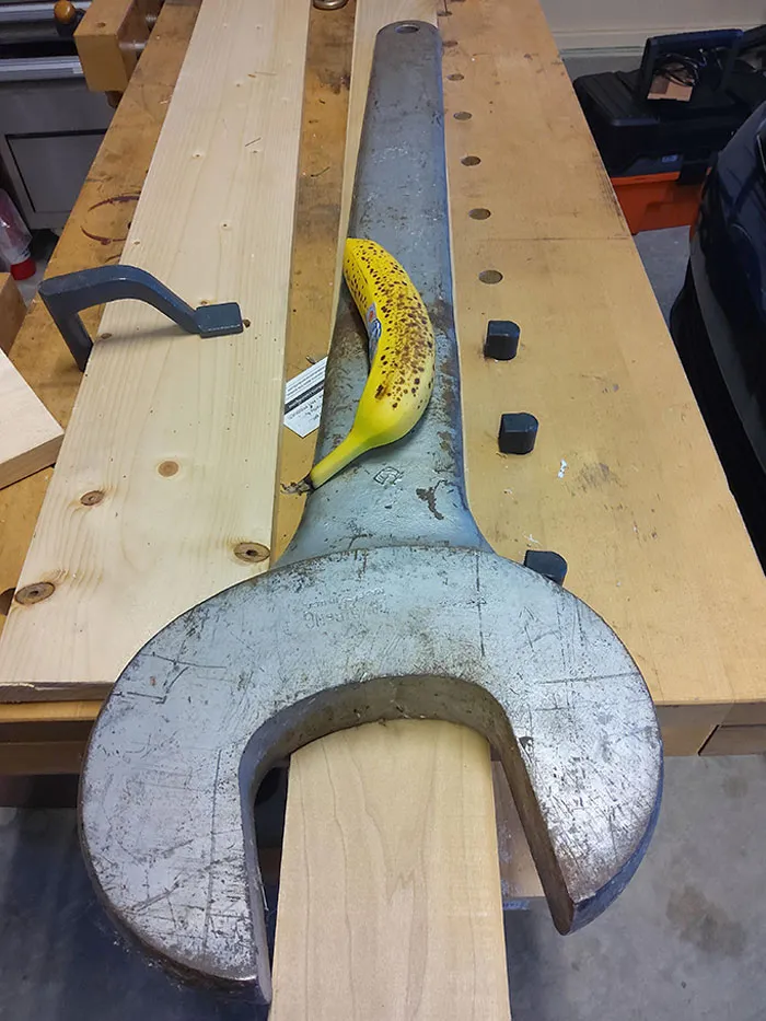A Massive Wrench I Inherited. Weighs Over 30 Pounds. Novelty Or Functional?