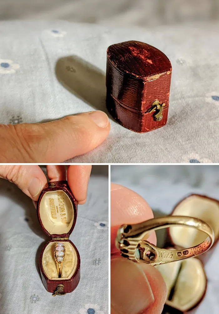 My Paternal Great-Grandfather, Harry, Proposed To My Great-Grandmother, Edith, With This Five-Stone Opal Engagement Ring Full Of Fire. I Inherited It After My Grandmother Passed Away In 1990