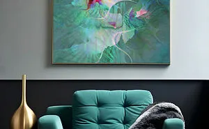 I Photoshopped My Digital Art In 11 Modern Interior Spaces To Show What They Look Like As Wall Art