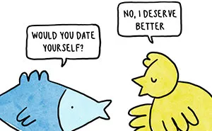 32 Comics Featuring The Character Birdfish, Inspired By My Friends And The Conversations I Have With Them (New Pics)