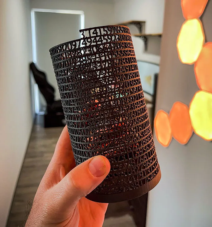 My Friend 3D Printed Me A Cool Pi Stationary Holder For Pi Day