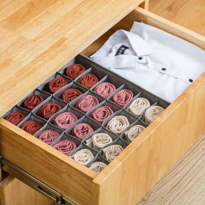 Keep Your Socks And Underwear Neatly Organized With A 2-Pack Socks <span Style="Font:inherit;color:#d74b1f;"> Underwear Drawer Organizer</Span>