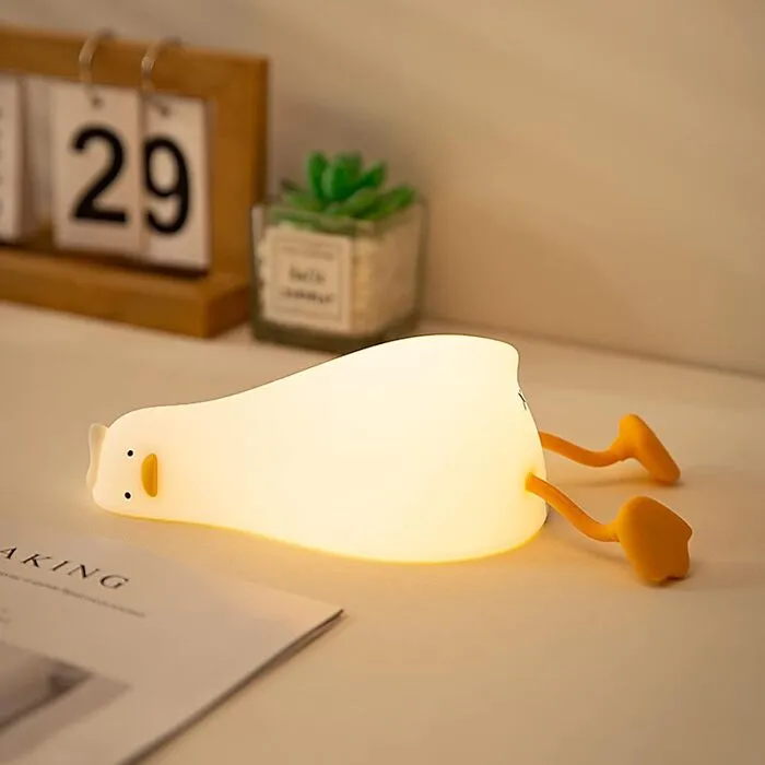 I Present You The Marvel Of Modern Age - <span Style="Font:inherit;color:#d74b1f;"> Lying Flat Duck Night Light</Span>! Aren't We All Thrilled?
