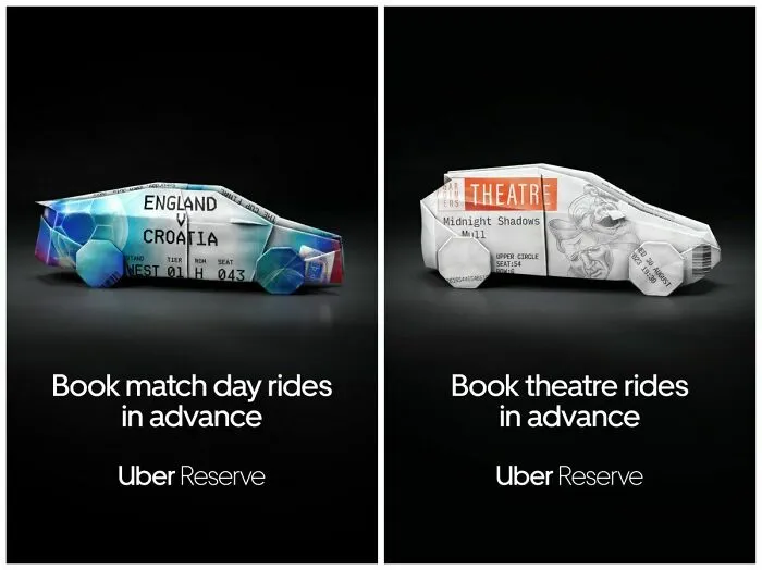 Uber - coches de origami