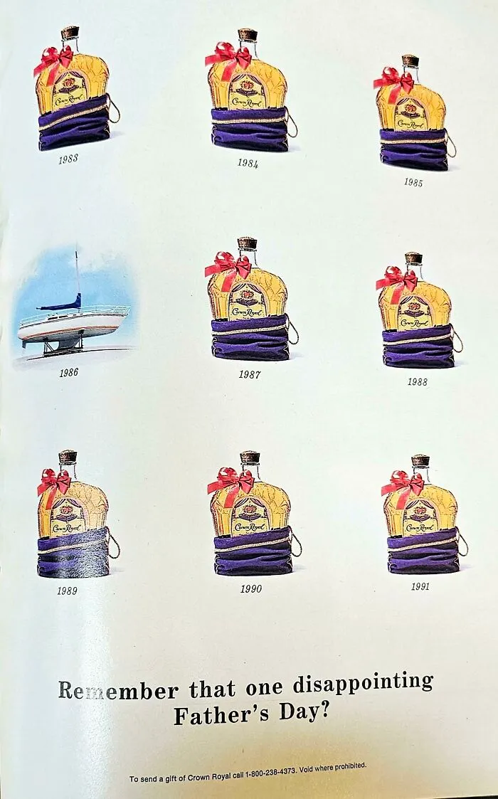 "¿Recuerdas ese día del Padre tan decepcionante?" Crown Royal (1990)