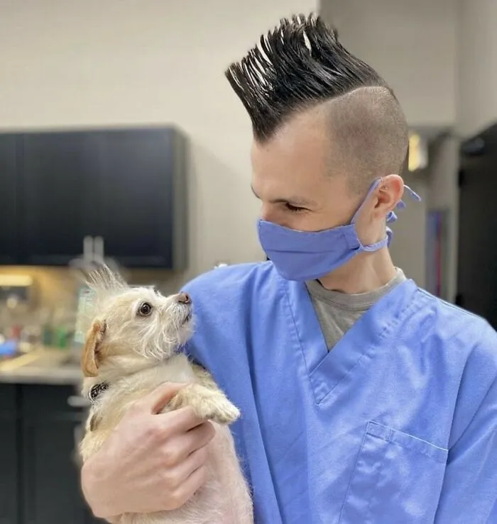My Friend's Dog At The Vet Yesterday