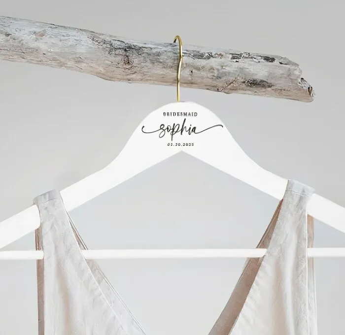 Hang In Style: <span Style="Font:inherit;color:#d74b1f;"> Custom Bridal Hangers</Span> - Elevate Your Bridesmaids' Dress Experience!